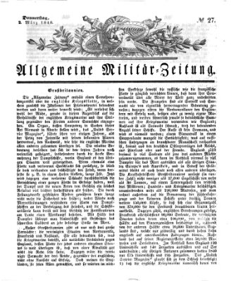 Allgemeine Militär-Zeitung Donnerstag 2. März 1848