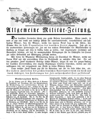 Allgemeine Militär-Zeitung Donnerstag 6. April 1848