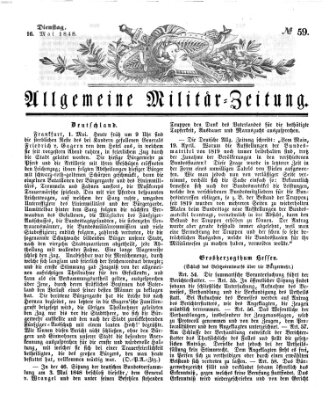 Allgemeine Militär-Zeitung Dienstag 16. Mai 1848