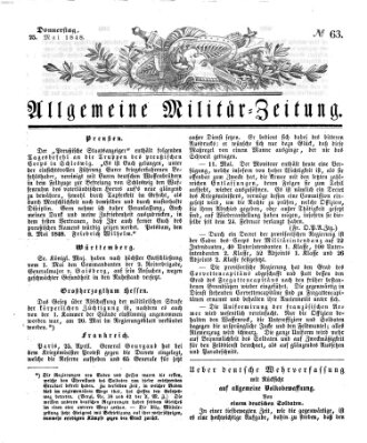 Allgemeine Militär-Zeitung Donnerstag 25. Mai 1848