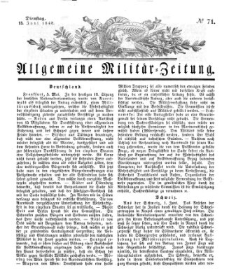 Allgemeine Militär-Zeitung Dienstag 13. Juni 1848