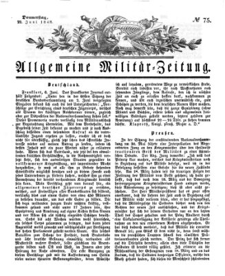 Allgemeine Militär-Zeitung Donnerstag 22. Juni 1848