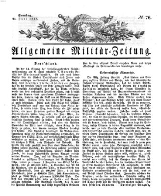 Allgemeine Militär-Zeitung Samstag 24. Juni 1848