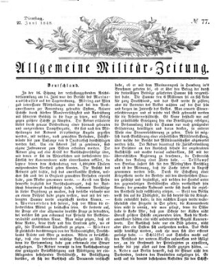 Allgemeine Militär-Zeitung Dienstag 27. Juni 1848