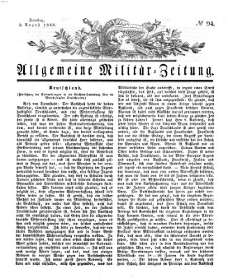 Allgemeine Militär-Zeitung Samstag 5. August 1848