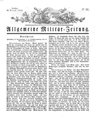 Allgemeine Militär-Zeitung Samstag 12. August 1848