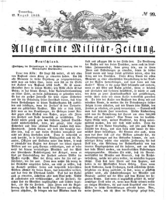 Allgemeine Militär-Zeitung Donnerstag 17. August 1848