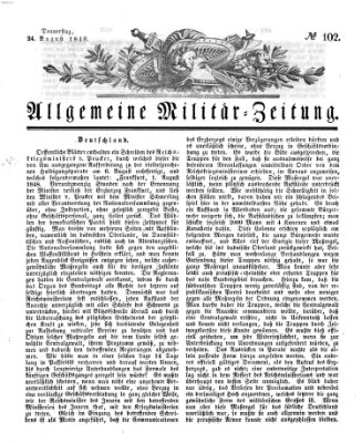 Allgemeine Militär-Zeitung Donnerstag 24. August 1848