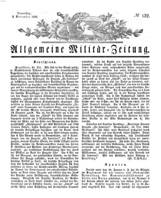 Allgemeine Militär-Zeitung Donnerstag 2. November 1848