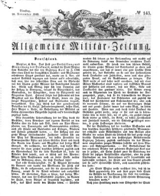 Allgemeine Militär-Zeitung Dienstag 28. November 1848