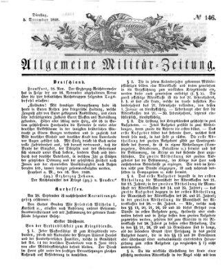 Allgemeine Militär-Zeitung Dienstag 5. Dezember 1848