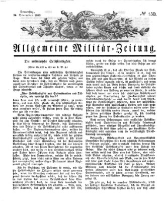 Allgemeine Militär-Zeitung Donnerstag 14. Dezember 1848