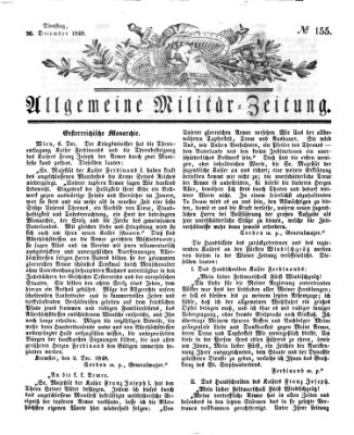 Allgemeine Militär-Zeitung Dienstag 26. Dezember 1848