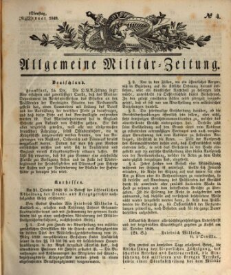 Allgemeine Militär-Zeitung Dienstag 9. Januar 1849