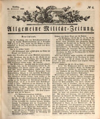 Allgemeine Militär-Zeitung Samstag 13. Januar 1849