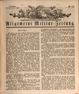 Allgemeine Militär-Zeitung Donnerstag 8. Februar 1849