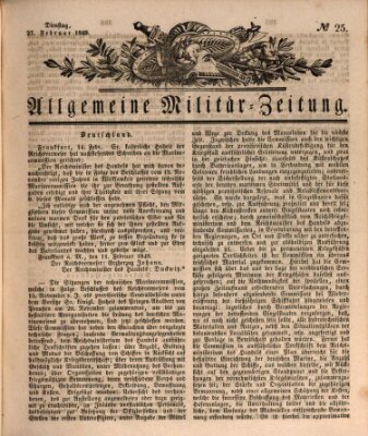 Allgemeine Militär-Zeitung Dienstag 27. Februar 1849