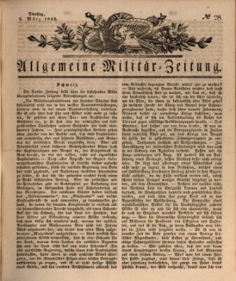 Allgemeine Militär-Zeitung Dienstag 6. März 1849