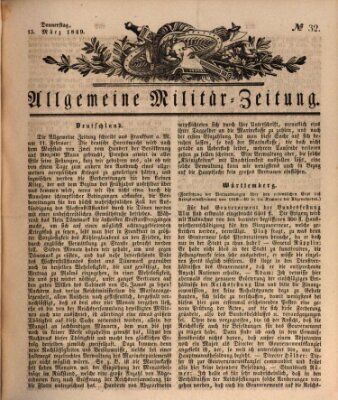 Allgemeine Militär-Zeitung Donnerstag 15. März 1849