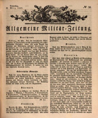Allgemeine Militär-Zeitung Mittwoch 28. März 1849