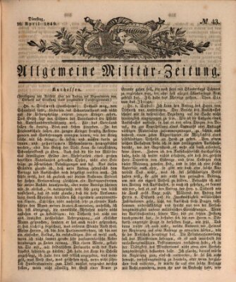 Allgemeine Militär-Zeitung Dienstag 10. April 1849