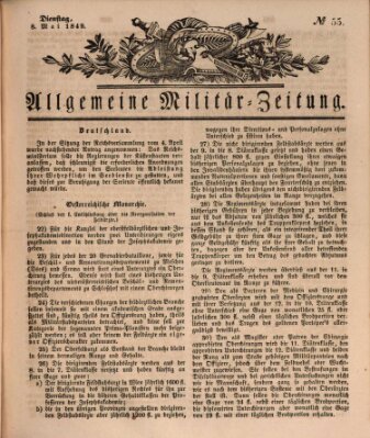 Allgemeine Militär-Zeitung Dienstag 8. Mai 1849