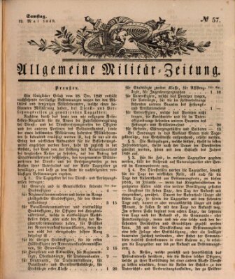 Allgemeine Militär-Zeitung Samstag 12. Mai 1849