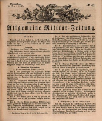 Allgemeine Militär-Zeitung Donnerstag 24. Mai 1849