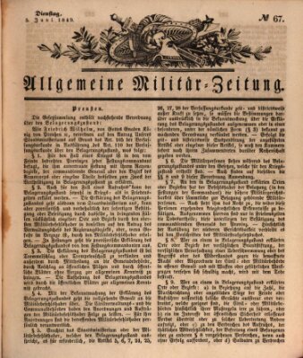 Allgemeine Militär-Zeitung Dienstag 5. Juni 1849