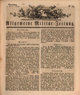 Allgemeine Militär-Zeitung Donnerstag 7. Juni 1849