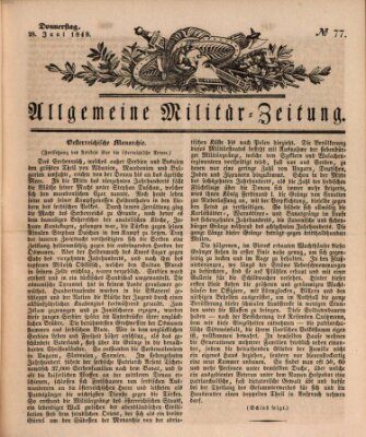 Allgemeine Militär-Zeitung Donnerstag 28. Juni 1849