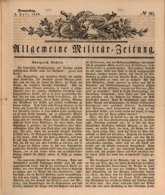 Allgemeine Militär-Zeitung Donnerstag 5. Juli 1849