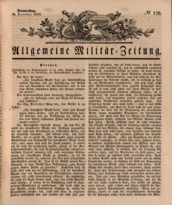 Allgemeine Militär-Zeitung Donnerstag 25. Oktober 1849