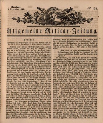 Allgemeine Militär-Zeitung Samstag 3. November 1849