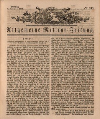Allgemeine Militär-Zeitung Dienstag 6. November 1849