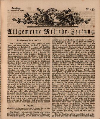 Allgemeine Militär-Zeitung Dienstag 20. November 1849