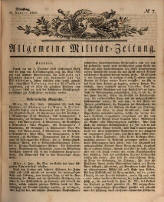 Allgemeine Militär-Zeitung Dienstag 15. Januar 1850