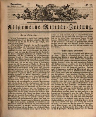 Allgemeine Militär-Zeitung Donnerstag 28. Februar 1850