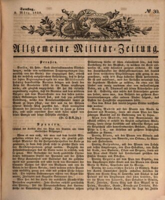 Allgemeine Militär-Zeitung Samstag 9. März 1850