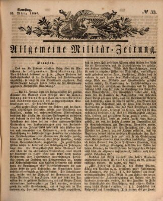 Allgemeine Militär-Zeitung Samstag 16. März 1850