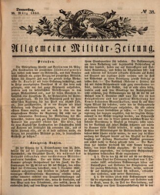 Allgemeine Militär-Zeitung Donnerstag 28. März 1850