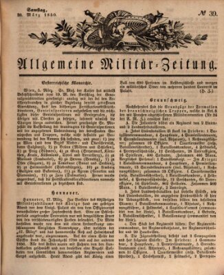 Allgemeine Militär-Zeitung Samstag 30. März 1850