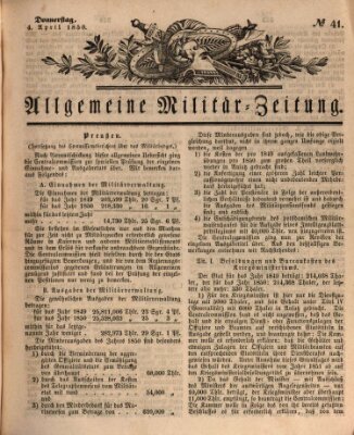 Allgemeine Militär-Zeitung Donnerstag 4. April 1850