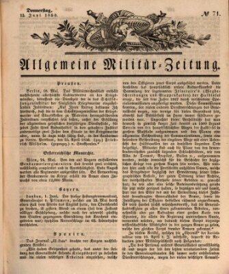 Allgemeine Militär-Zeitung Donnerstag 13. Juni 1850