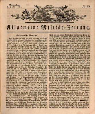 Allgemeine Militär-Zeitung Donnerstag 4. Juli 1850