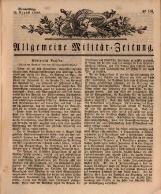 Allgemeine Militär-Zeitung Donnerstag 15. August 1850