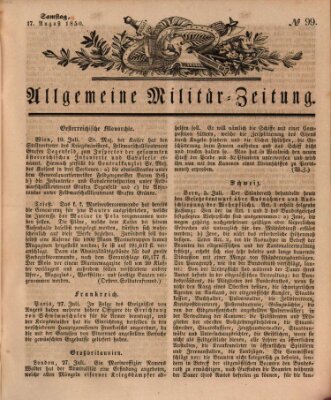 Allgemeine Militär-Zeitung Samstag 17. August 1850