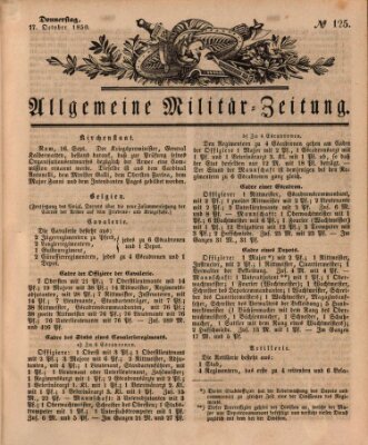 Allgemeine Militär-Zeitung Donnerstag 17. Oktober 1850