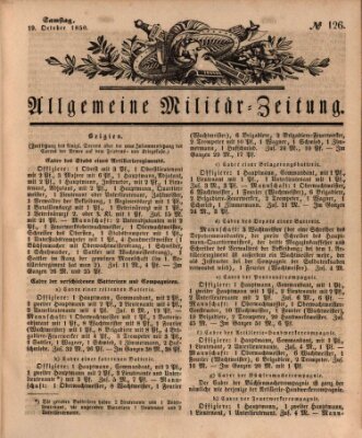 Allgemeine Militär-Zeitung Samstag 19. Oktober 1850