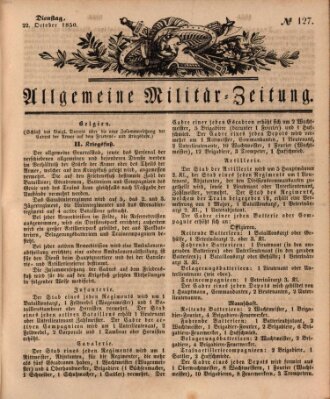 Allgemeine Militär-Zeitung Dienstag 22. Oktober 1850